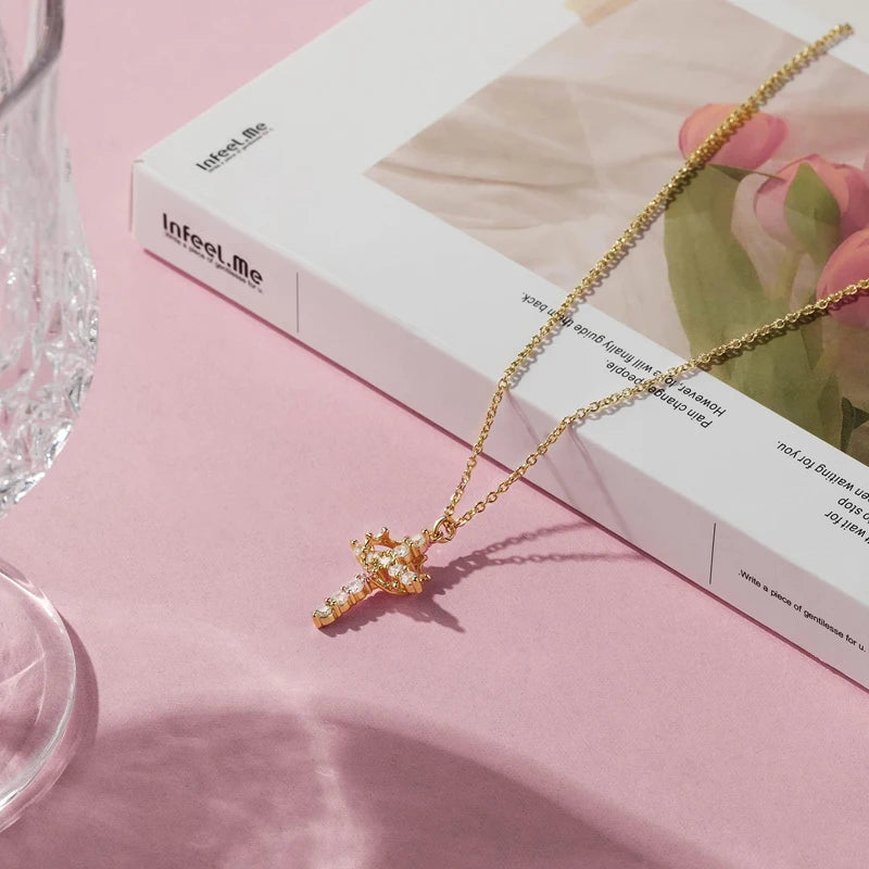 Dainty Diamond Cross Necklace