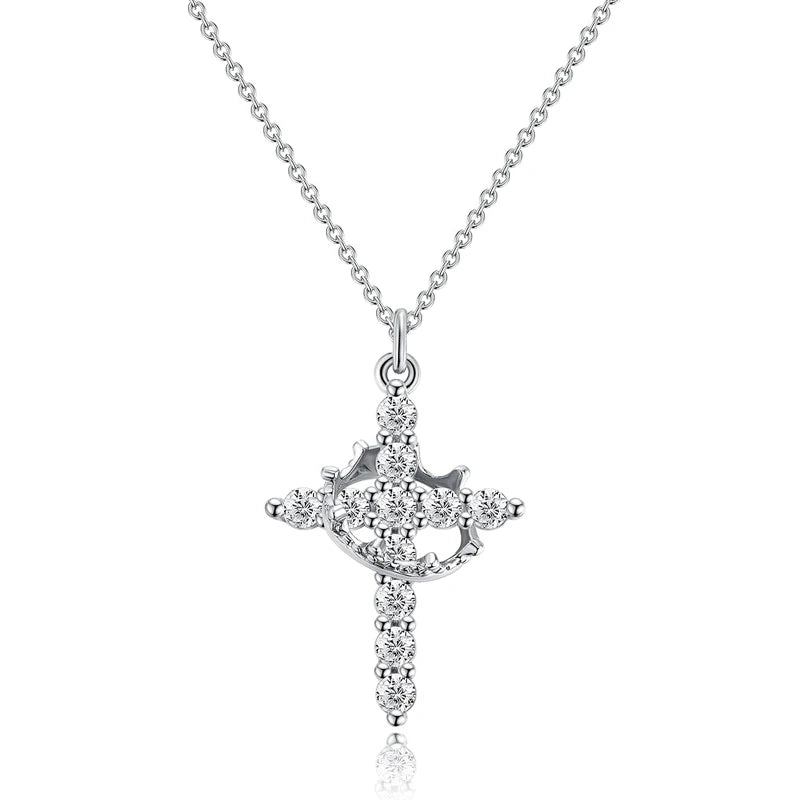 Dainty Diamond Cross Necklace